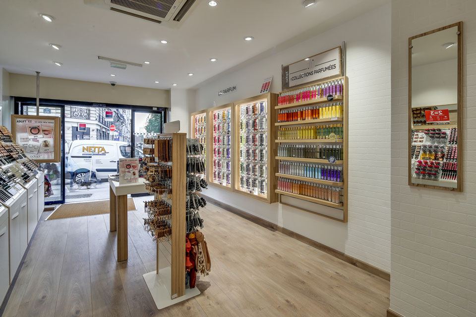Boutique de cosmétique Adopt à Paris agencée par Isospace