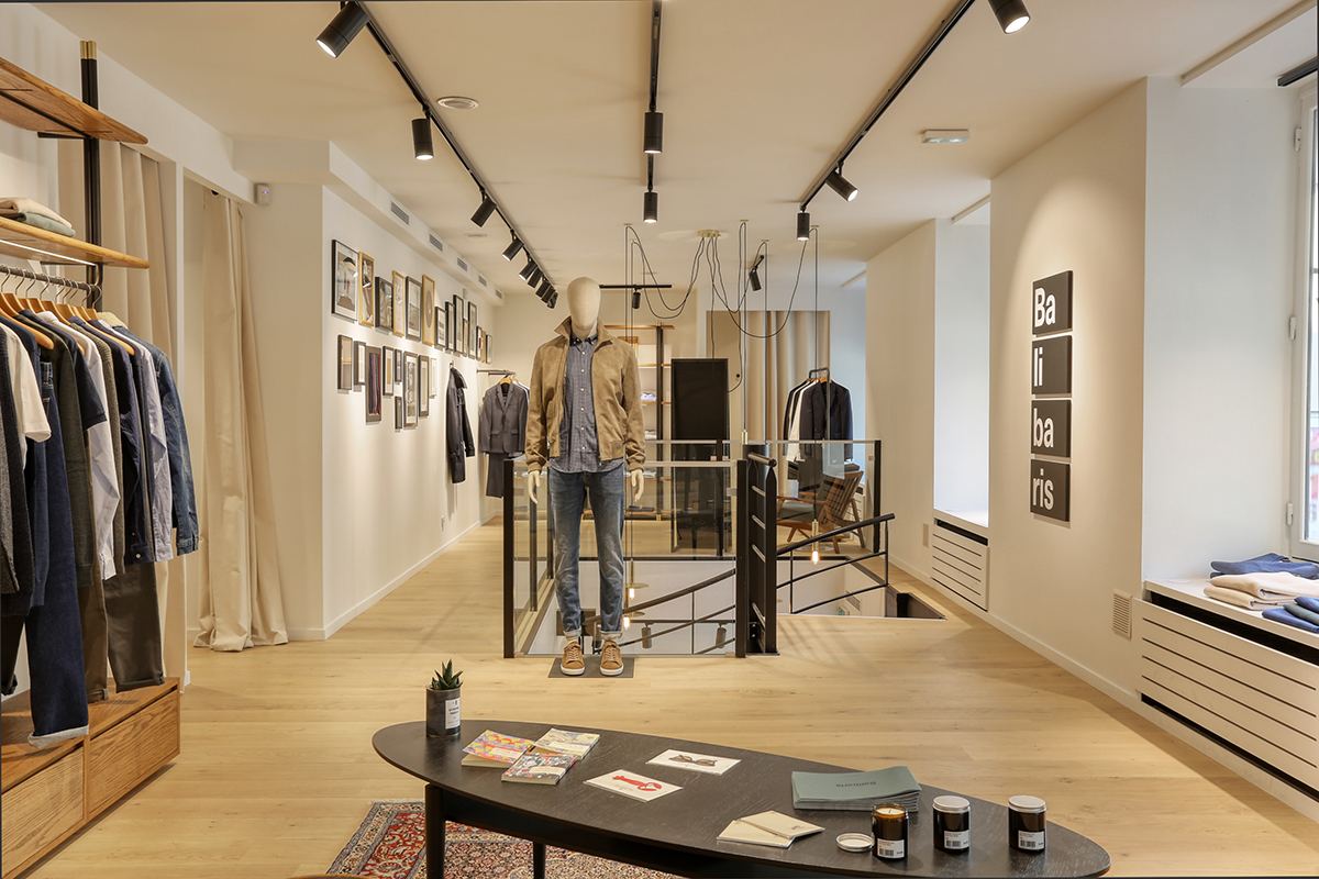 Intérieur de la boutique Balibaris rue de Passy