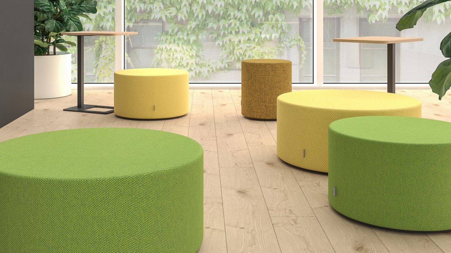 Mobilier d'espace détente, lounge et poufs par Isospace