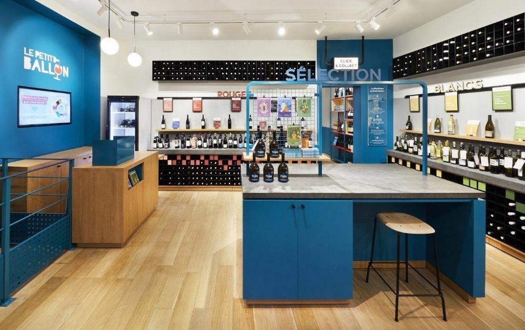 Boutique de vin Le Petit Ballon à Paris agencée par Isospace
