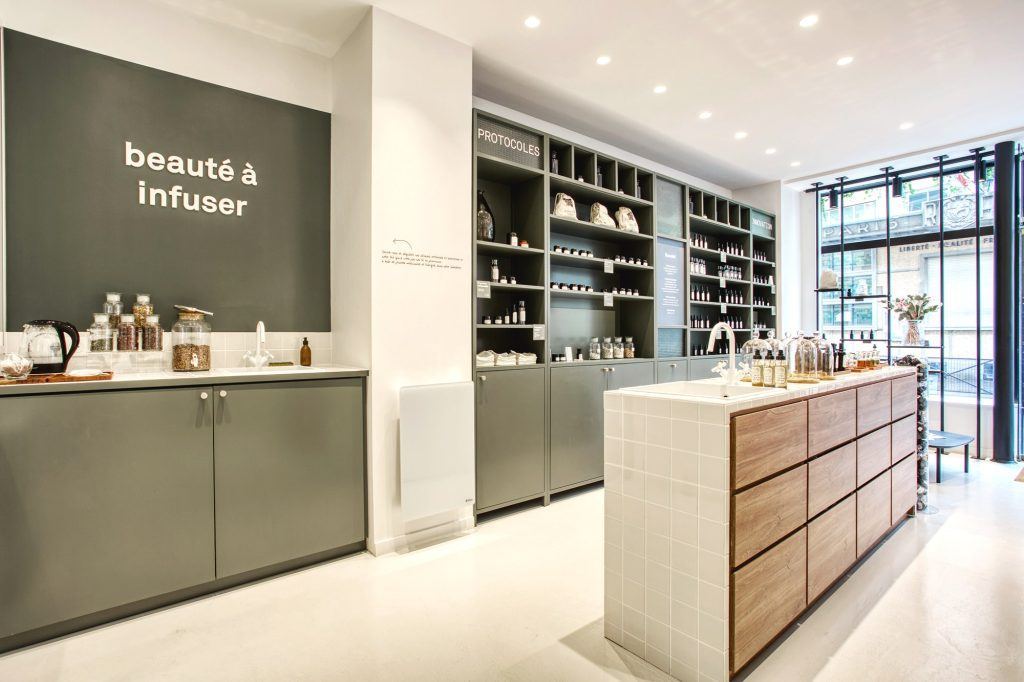 Boutique de cosmétique Laboté à Paris agencée par Isospace