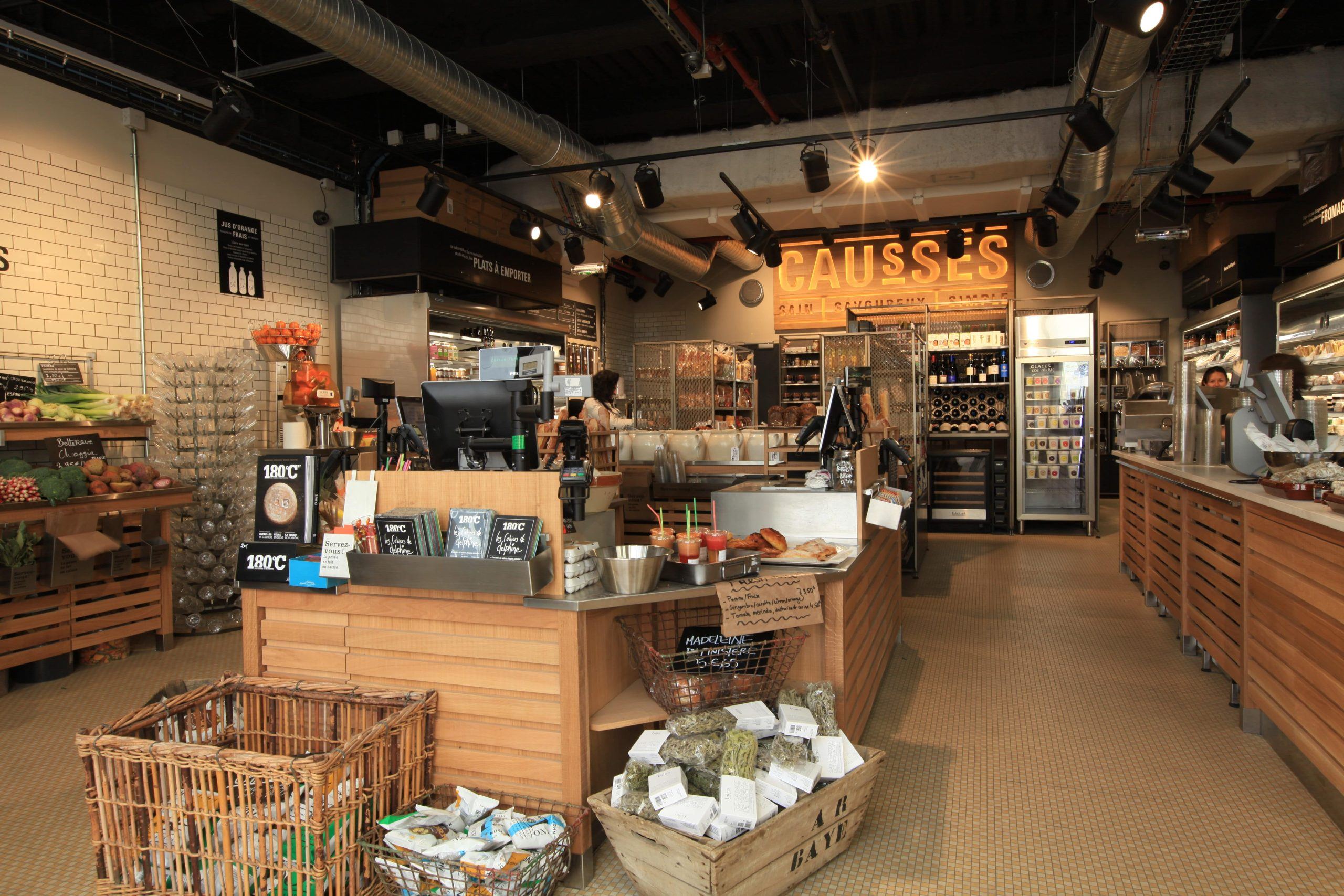 Épicerie fine Causses à Paris agencée par Isospace