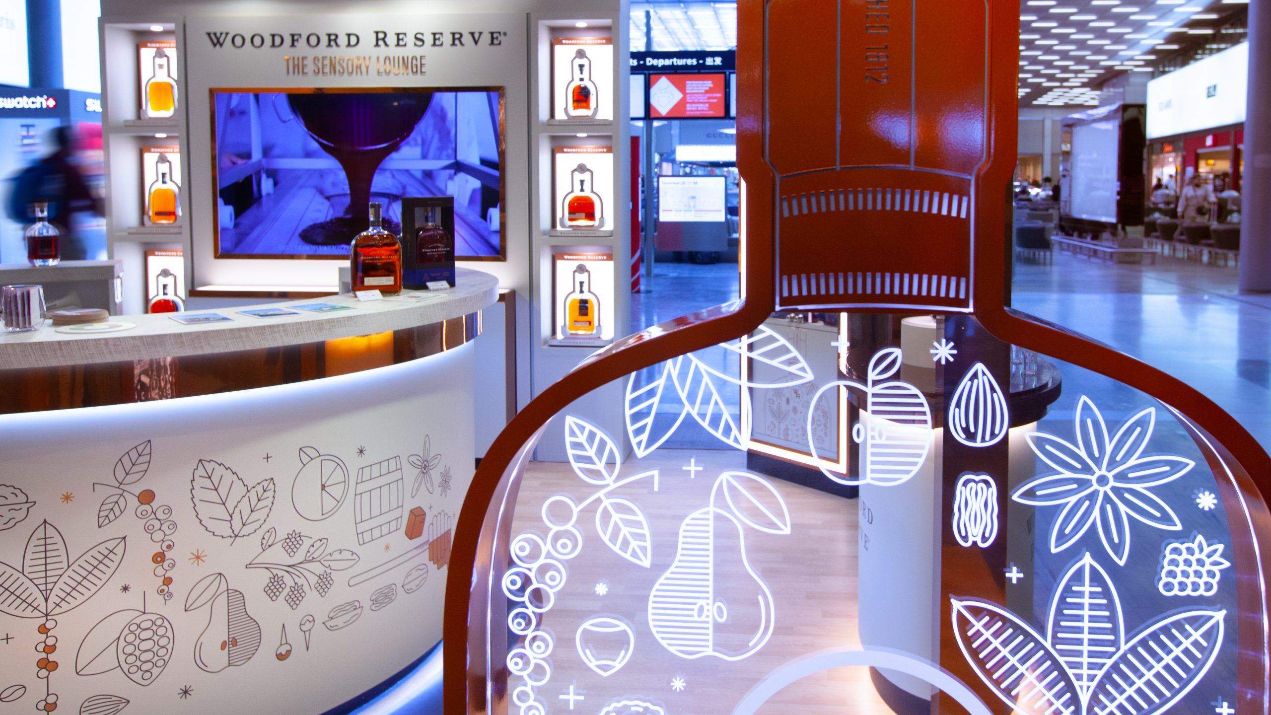 Bar de dégustation du pop-up Woodford Reserve