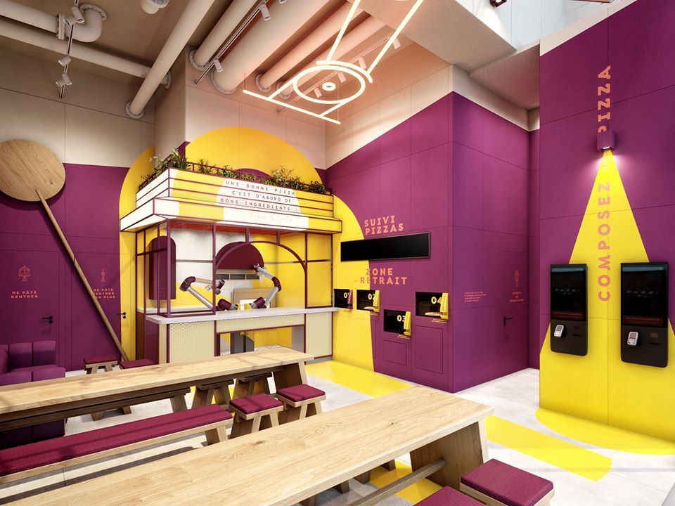Restaurant Pazzi à Val d'Europe aménagé par Isospace