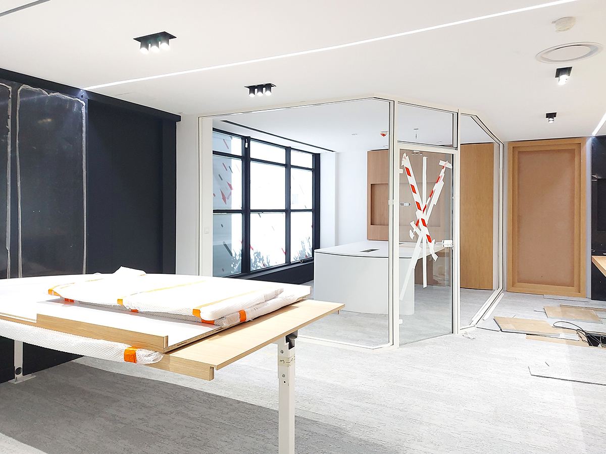 Réalisation du showroom Free PRO par Isospace