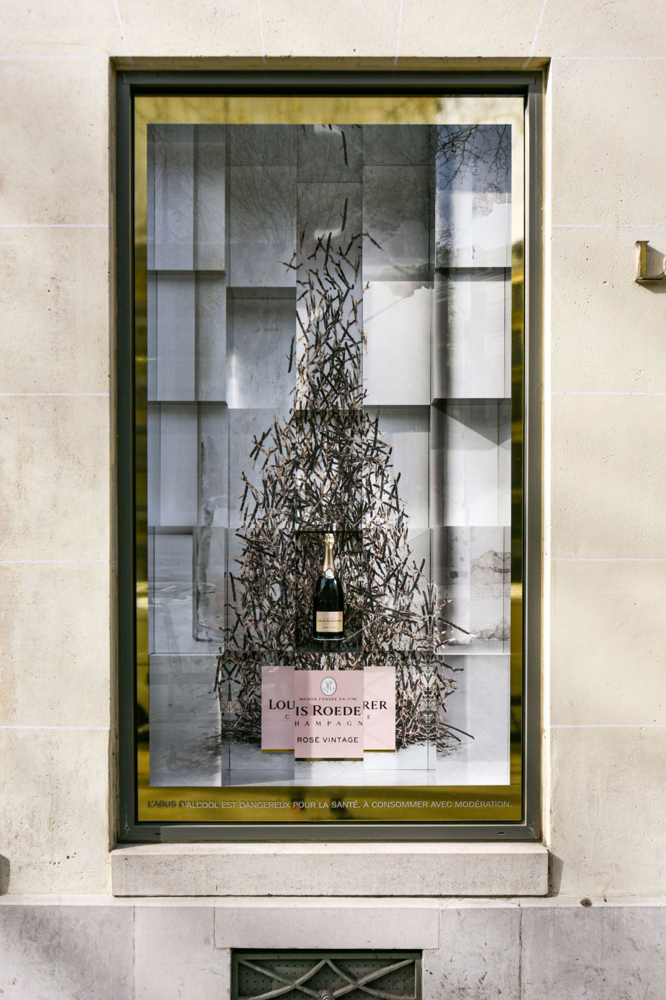 Vitrine anamorphose Louis Roederer Rosé Vintage