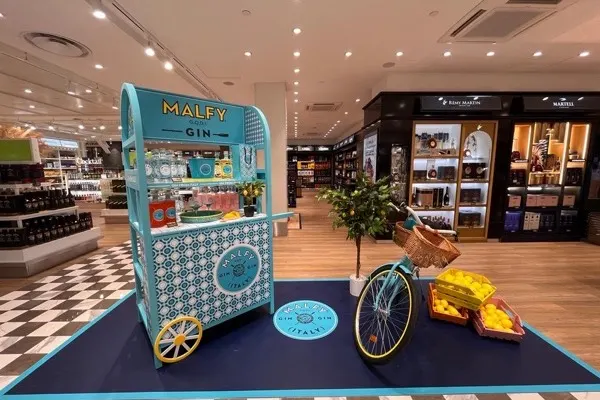 pop-up store Malfy Gin à l’aéroport de Roissy-CDG
