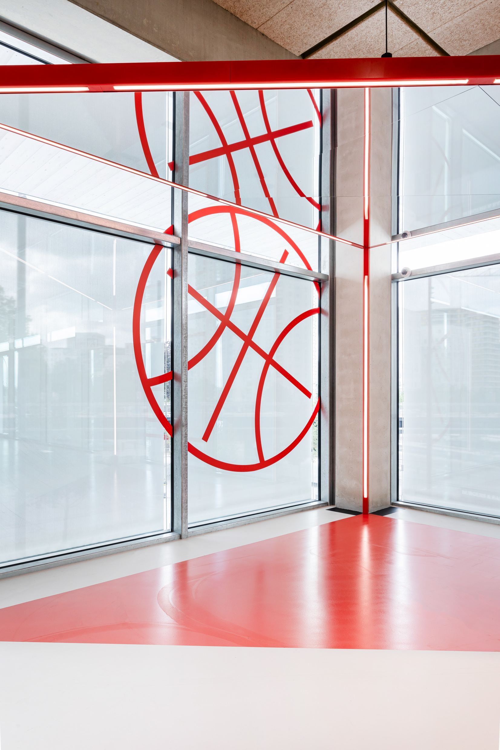 Détail d'aménagement de l'Adidas Arena