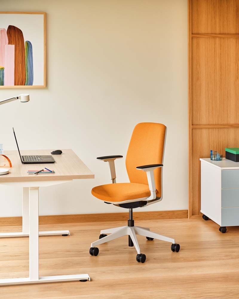 Caisson de bureau mobile en mise en situation dans un bureau flex office