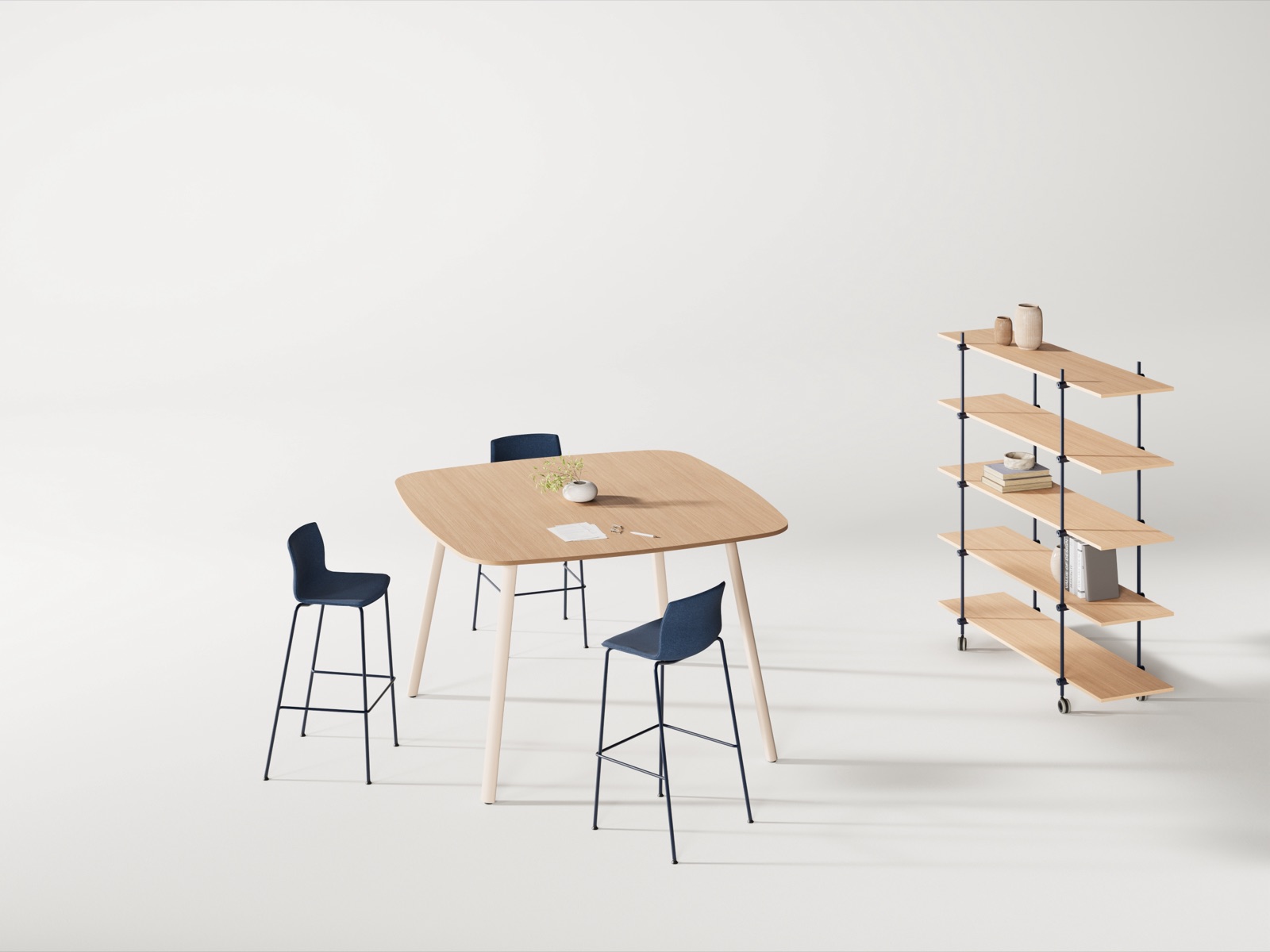 Table de réunion 8 personnes en bois design dans une salle de réunion