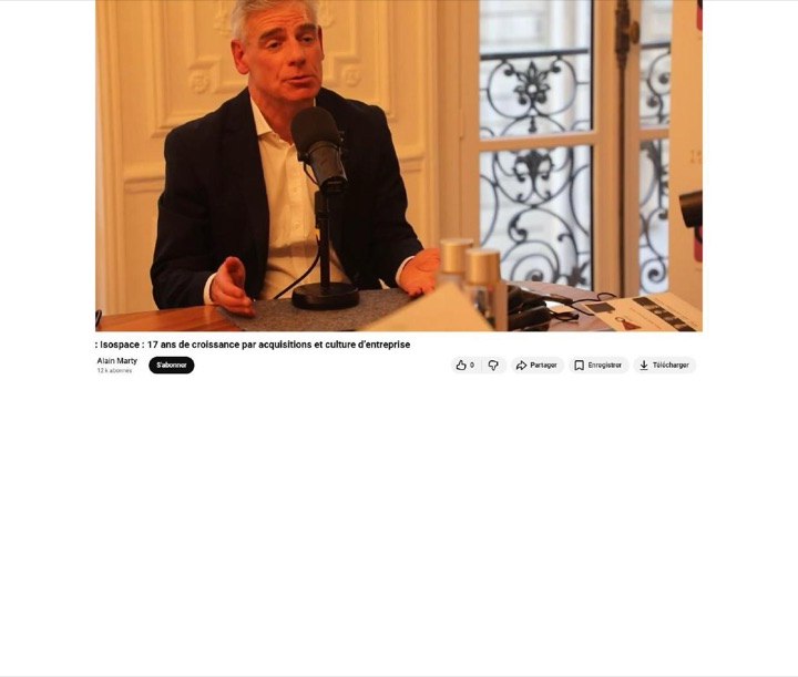 Parution presse CEO Radio : Isospace : 17 ans de croissance par acquisitions et culture d’entreprise