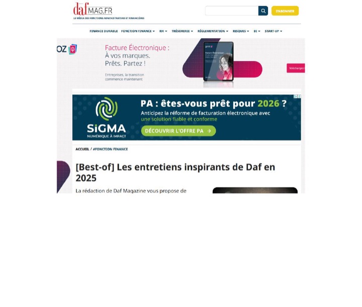 Parution presse DAF Mag.fr : [Best-of] Les entretiens inspirants de Daf en 2025