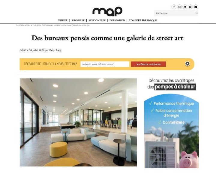 Parution presse Maison à part : des bureaux pensés comme une galerie de street art