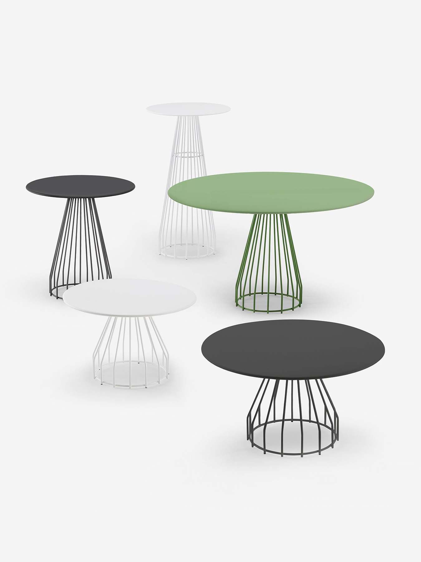 Table en métal piètement central pour restaurant