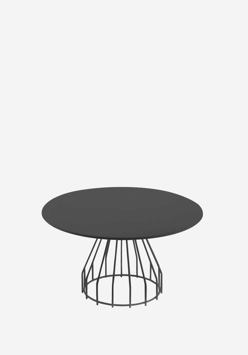 Table basse en métal pour zone lounge restaurant
